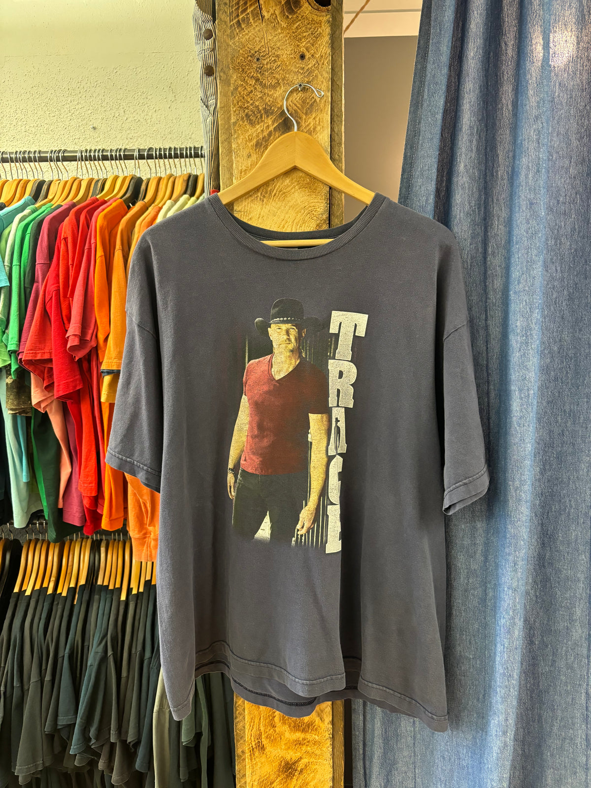 Vintage Trace Adkins Faded Navy T-shirt - XL