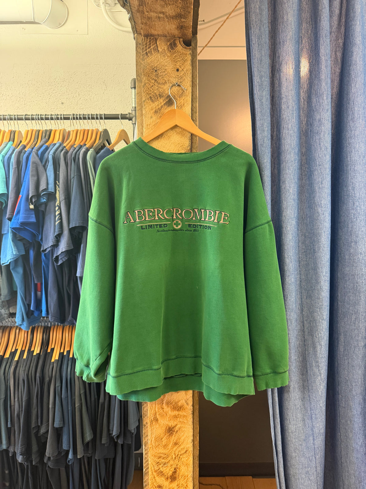 Vintage limited addition Abercrombie green sweatshirt - XL