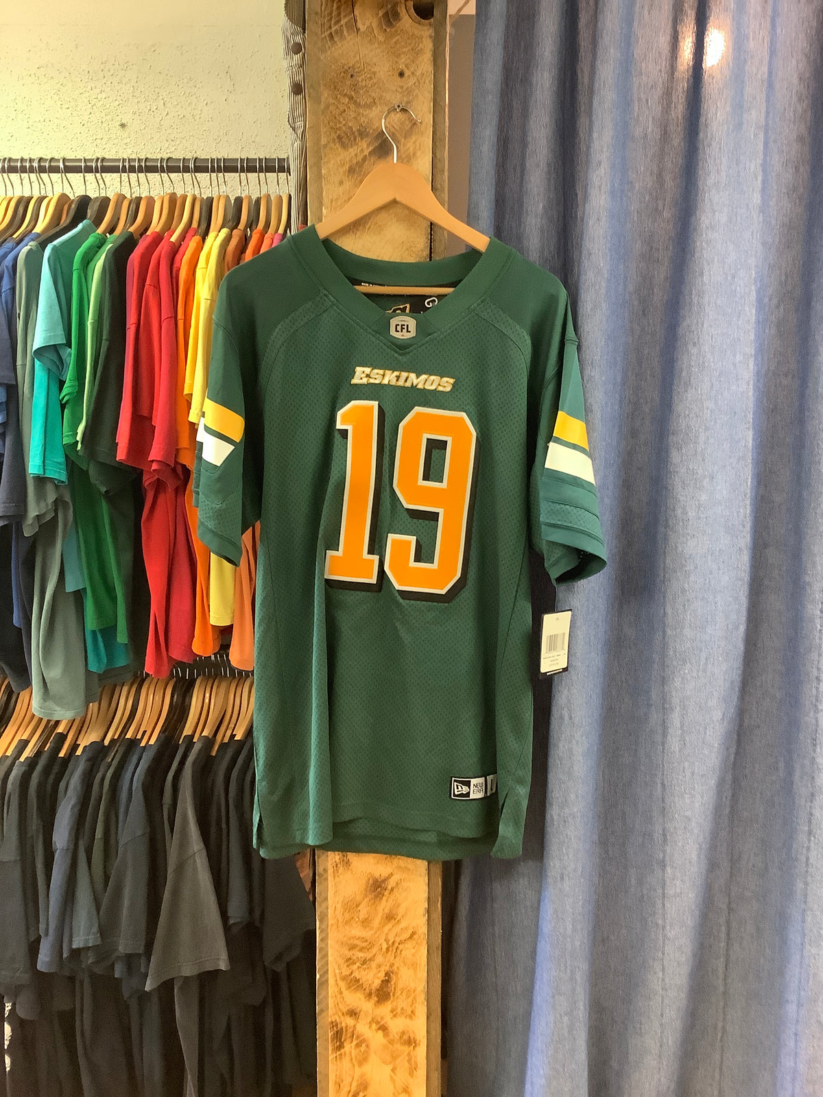Edmonton Eskimos Shaggy Green Jersey - L