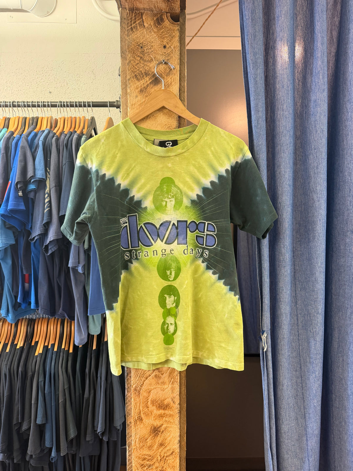 Vintage “the doors” green tie dye t-shirt - S