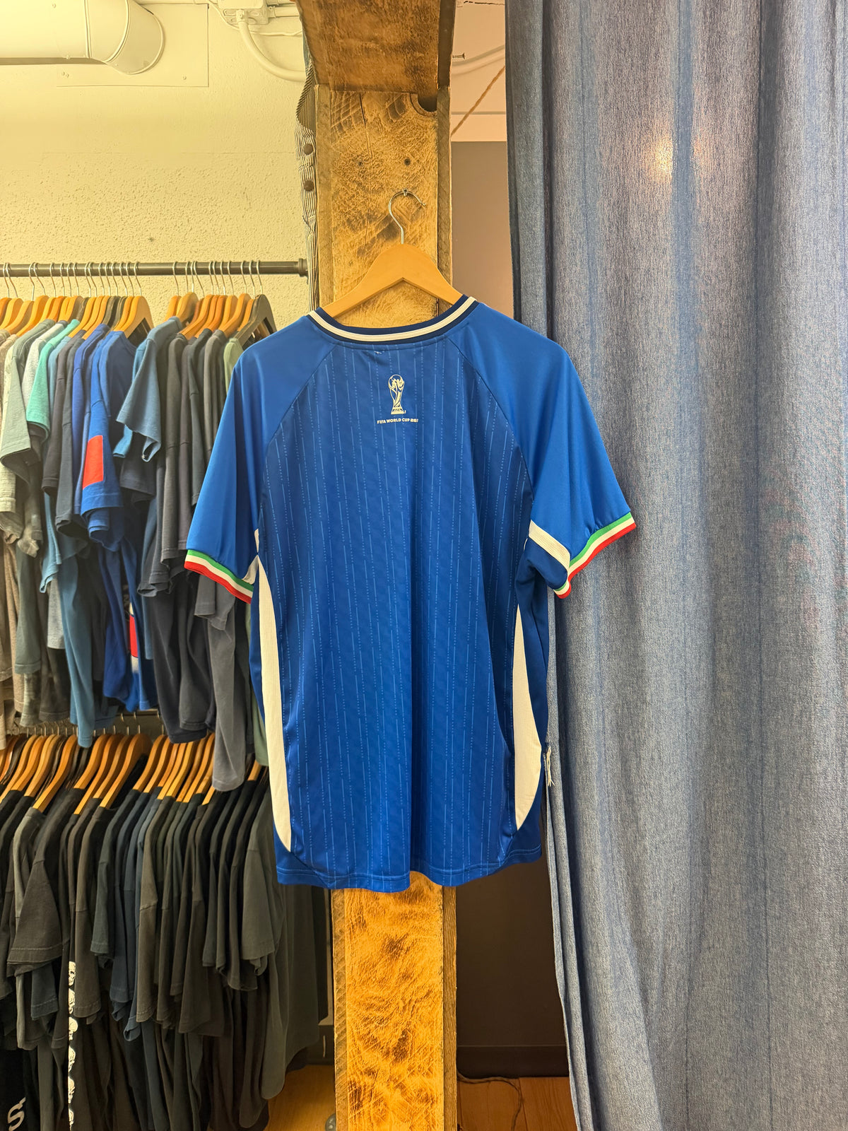 Vintage italia blue soccer jersey - XL