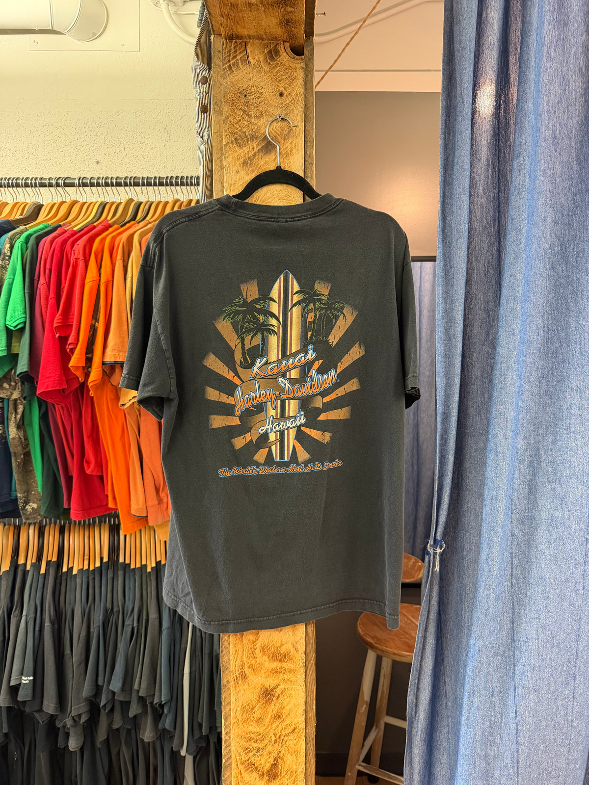 Vintage Harley Davidson Hawaii graphic black t-shirt - XL