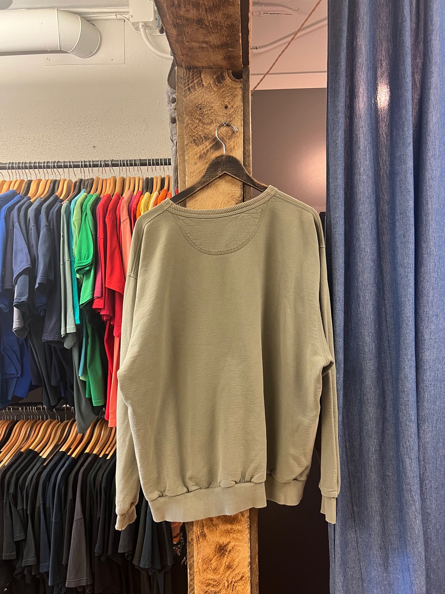 Vintage olive blank crewneck - xxl