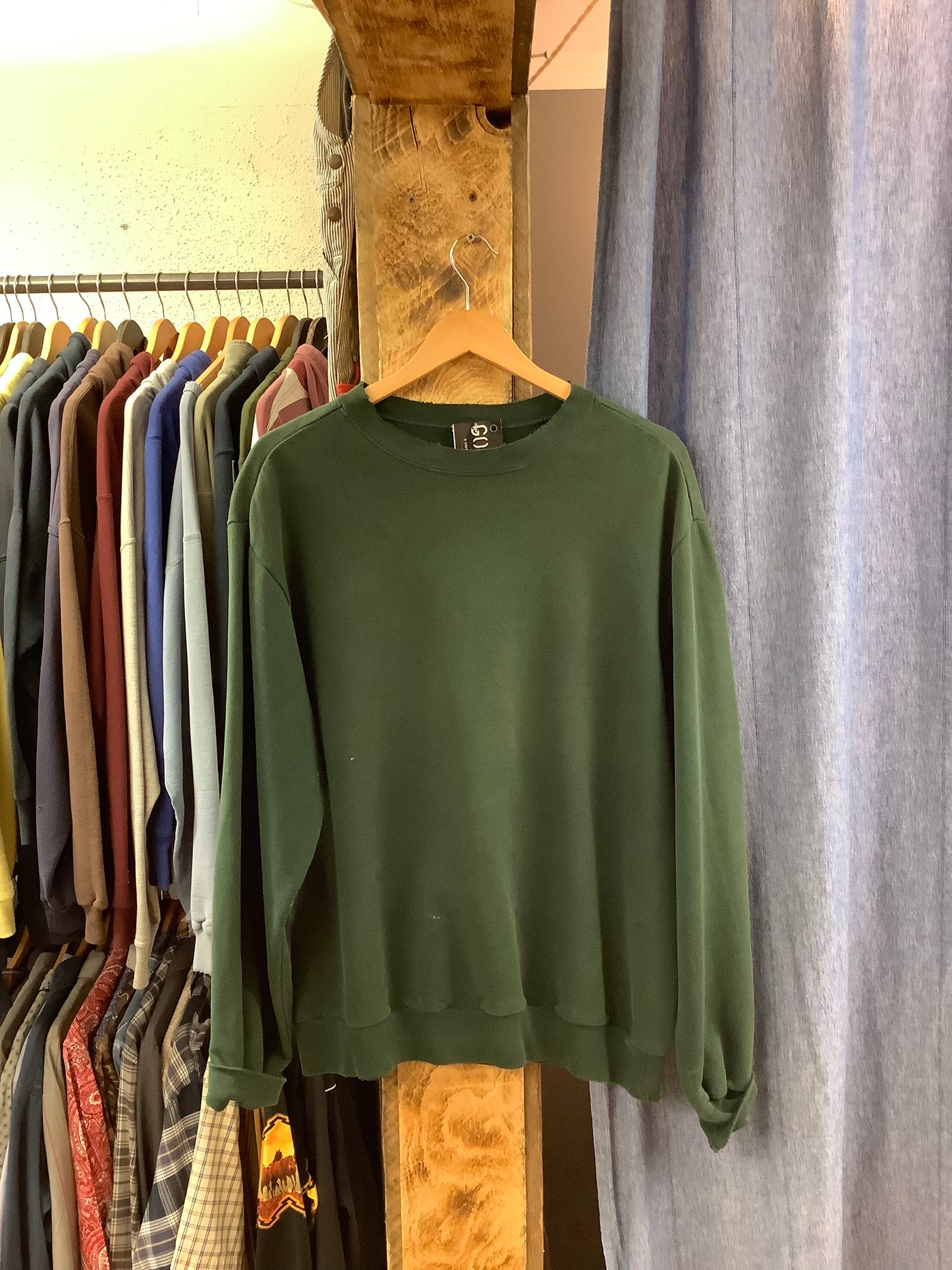 Vintage Green Blank Crewneck - XL