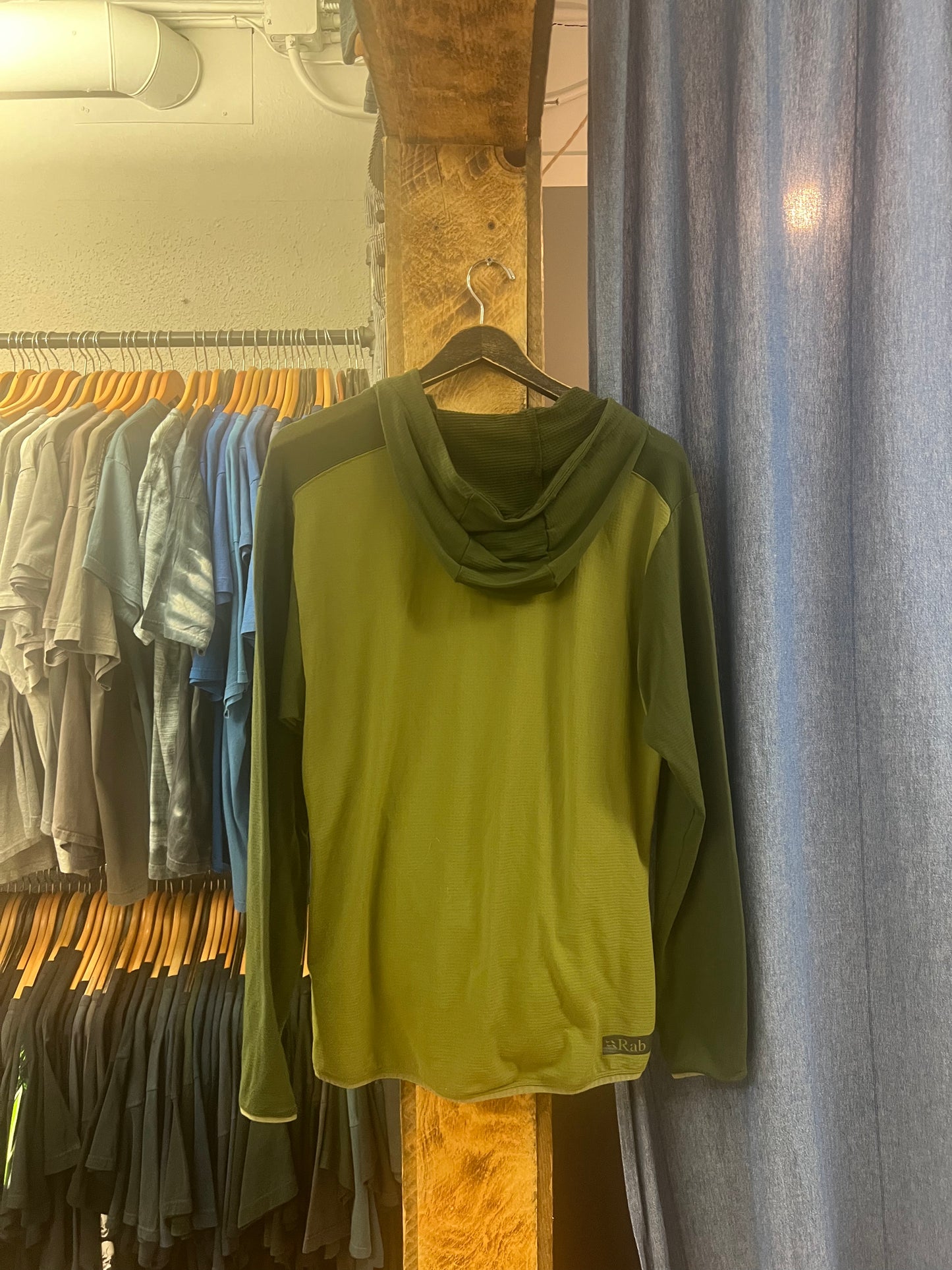 Vintage green quarter zip lightweight sweater - m