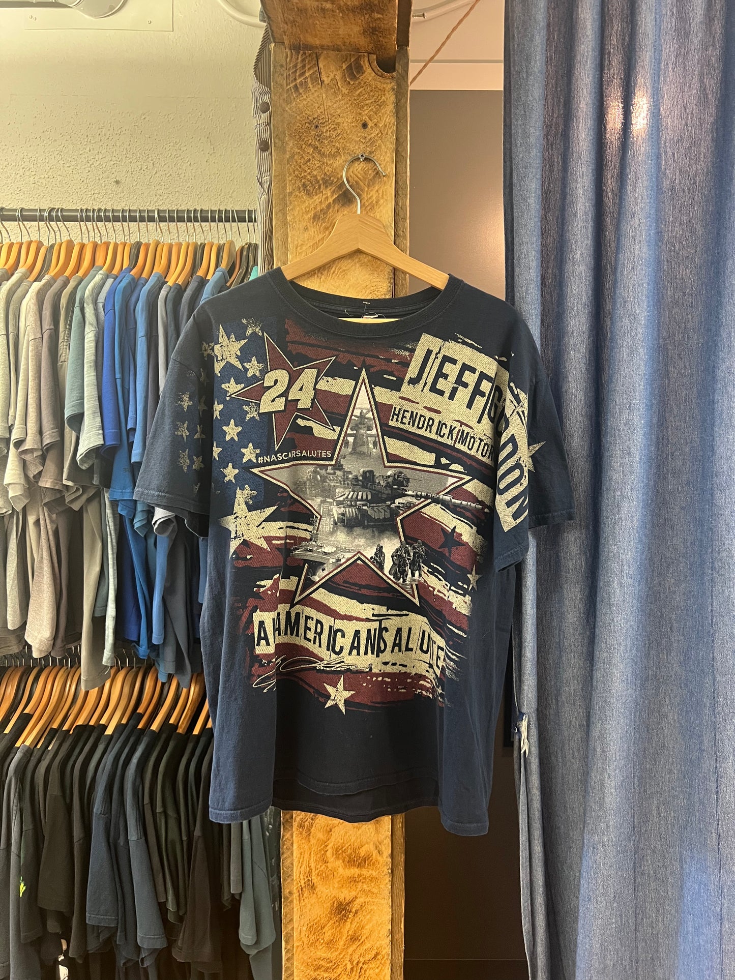 Vintage Jeff Gordon navy graphic T-shirt - XL