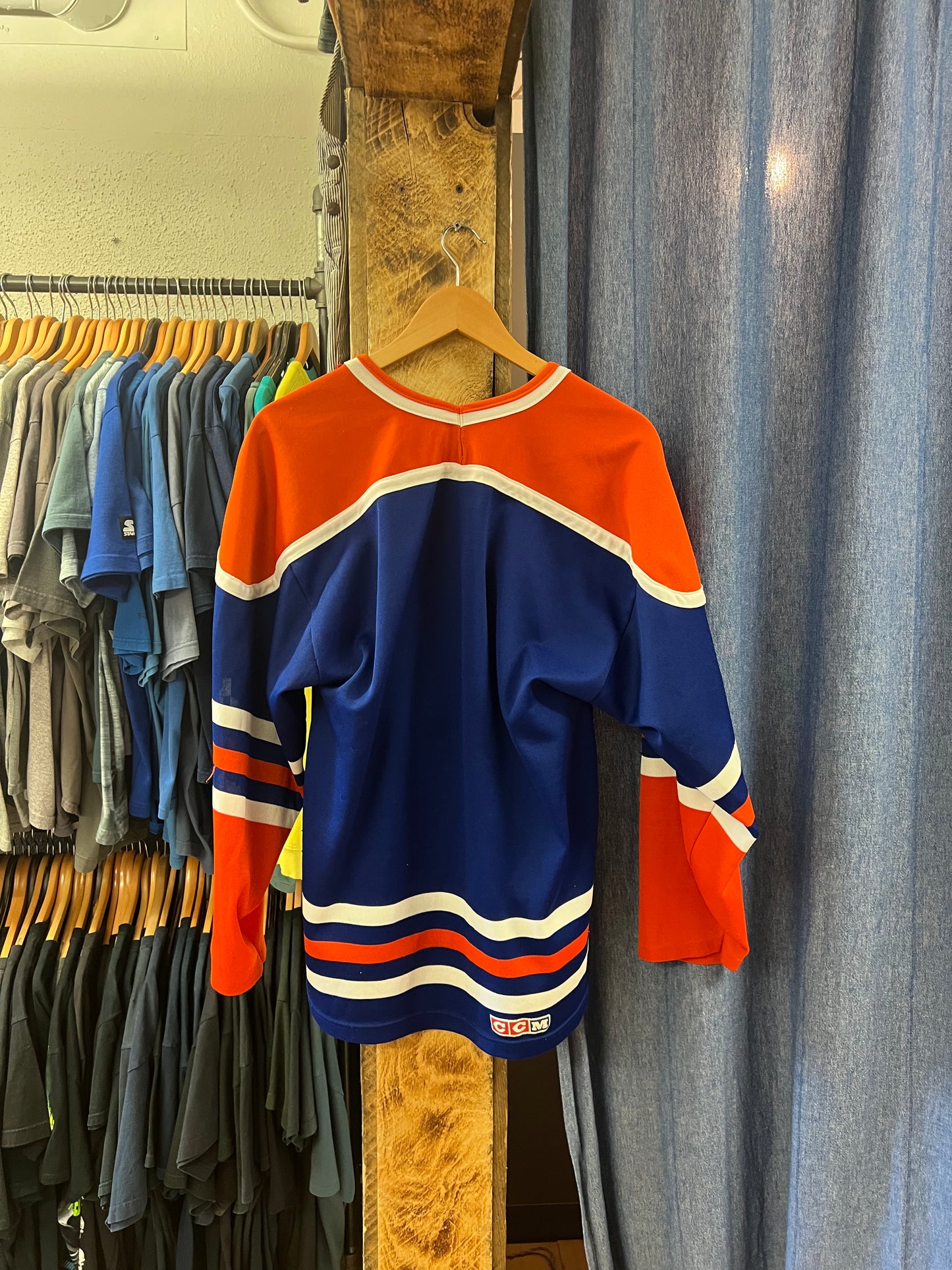 Vintage oilers navy/orange jersey - L