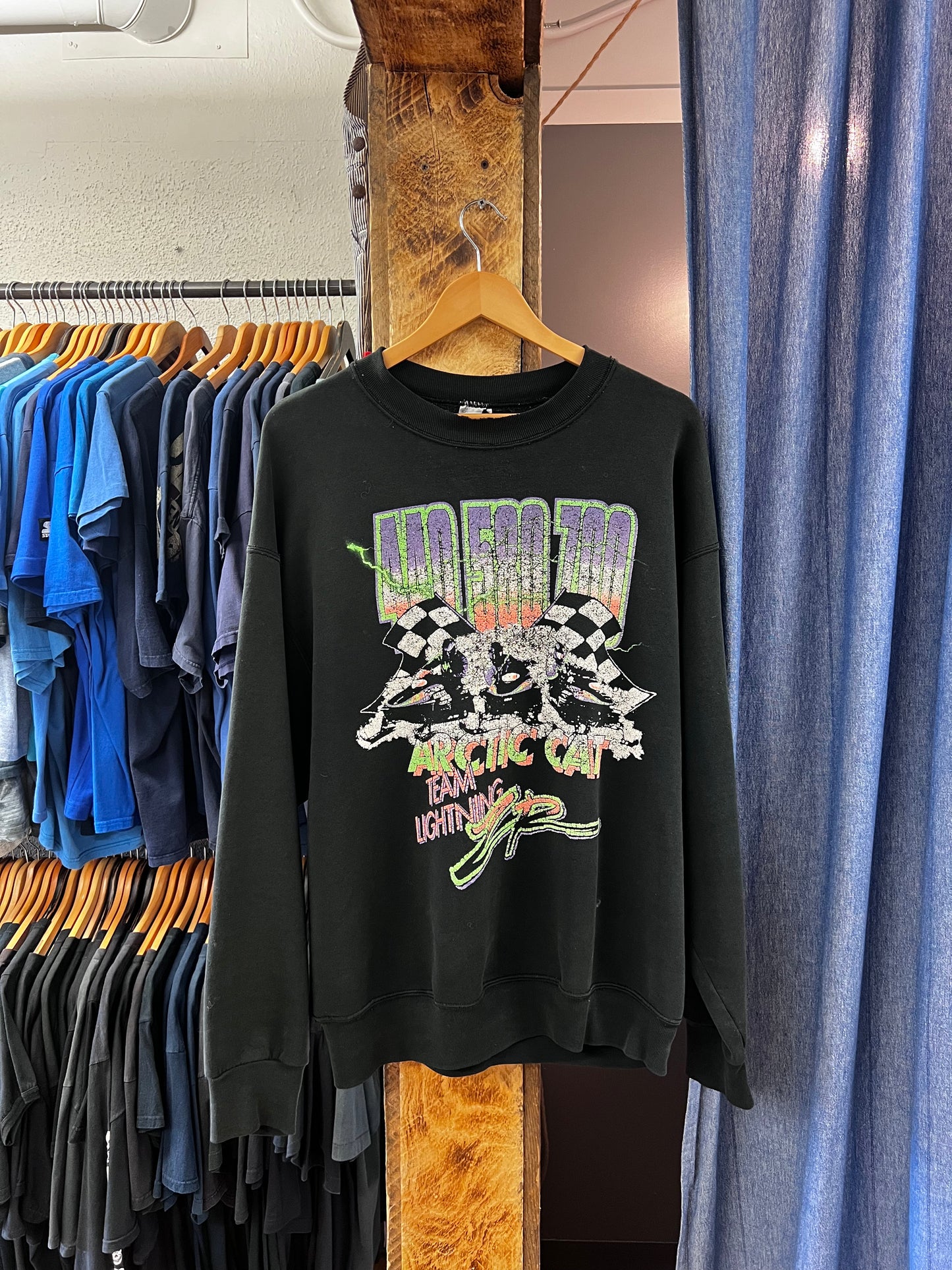 Vintage Arctic Cat Black Graphic Crewneck - XXL