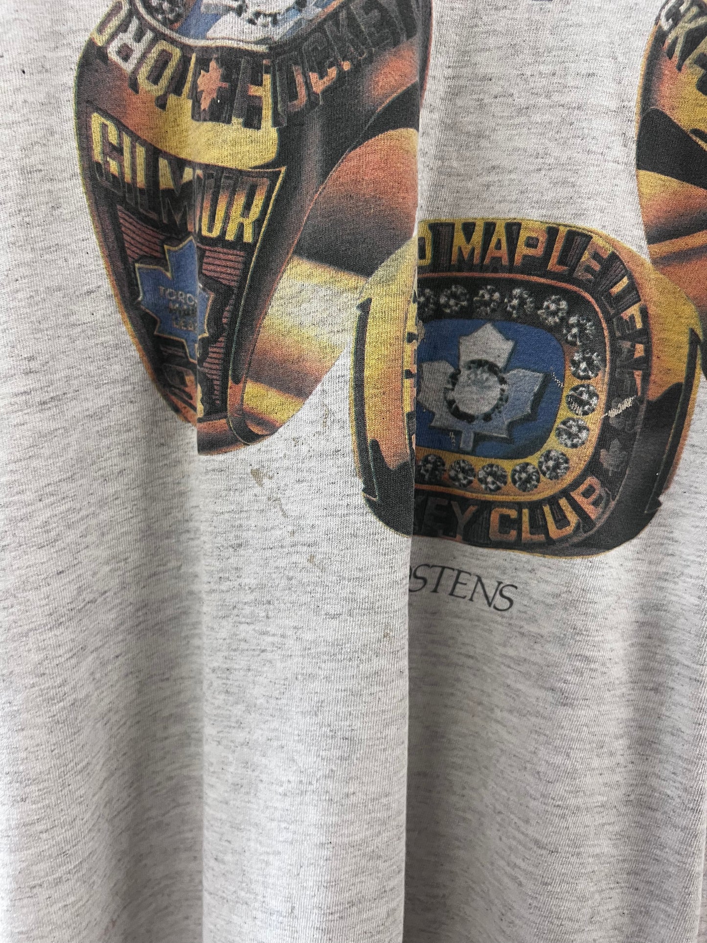 Vintage 1993 maple leafs grey tshirt - L