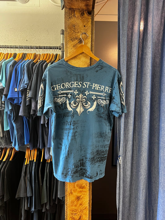 Affliction blue graphic T-shirt - XL