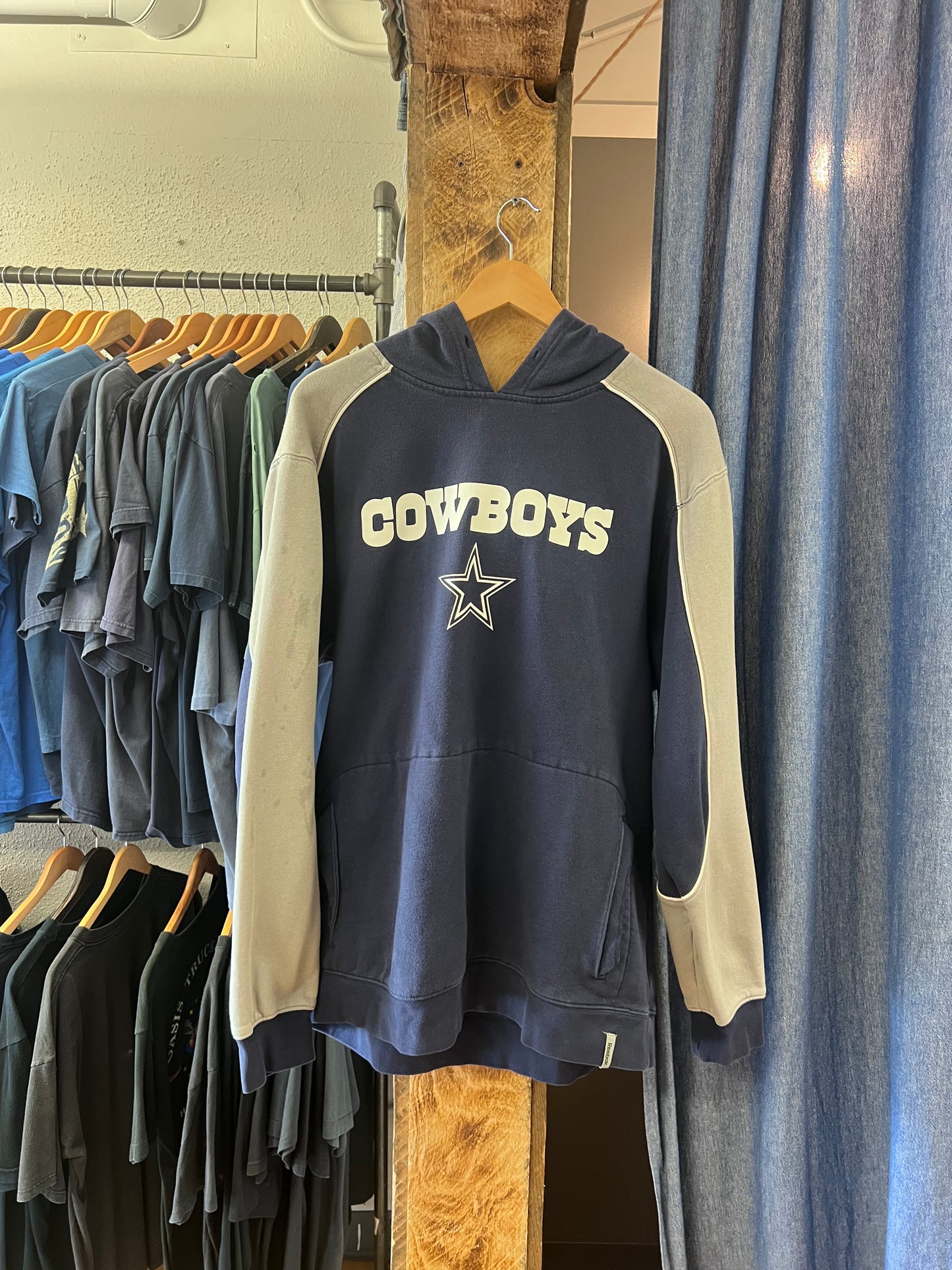 Vintage Dallas cowboys navy and grey hoodie - m
