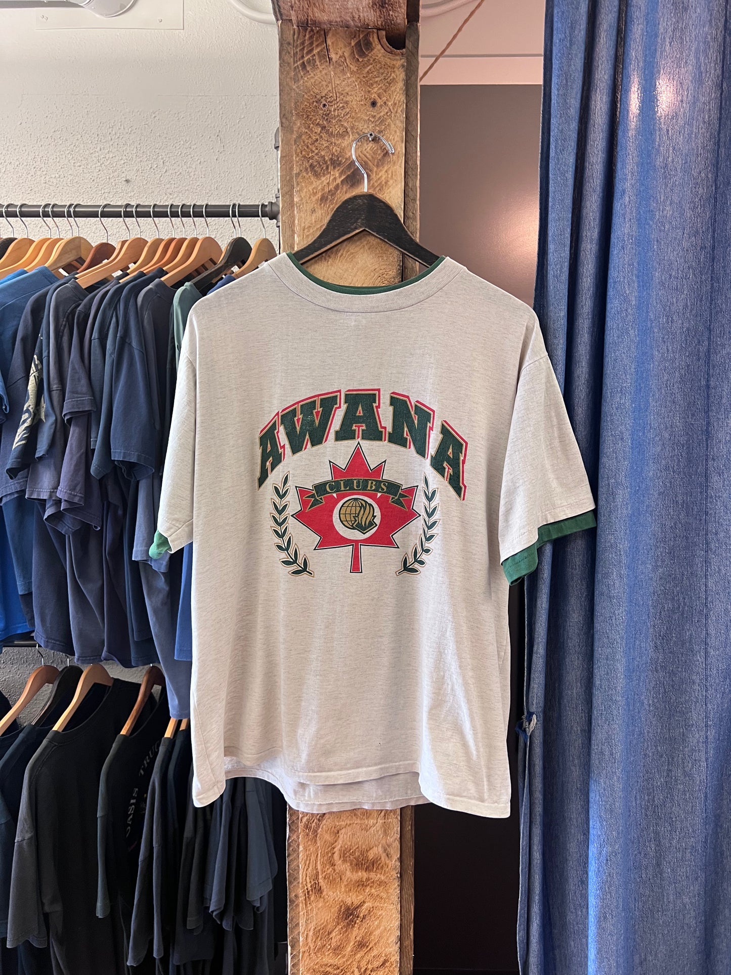 Vintage awana clubs grey T-shirt - L