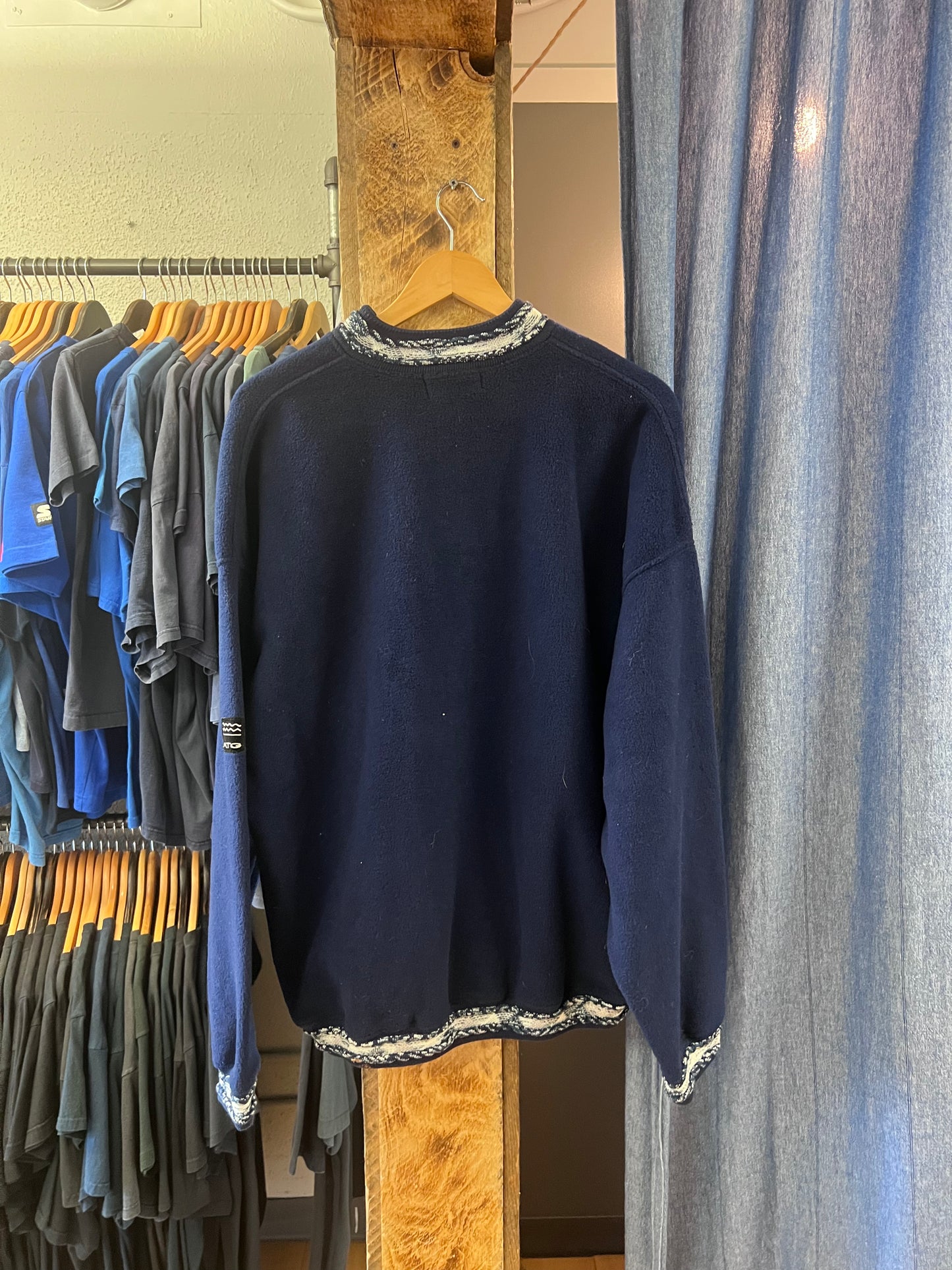 Vintage navy quarter zip sweater - XL