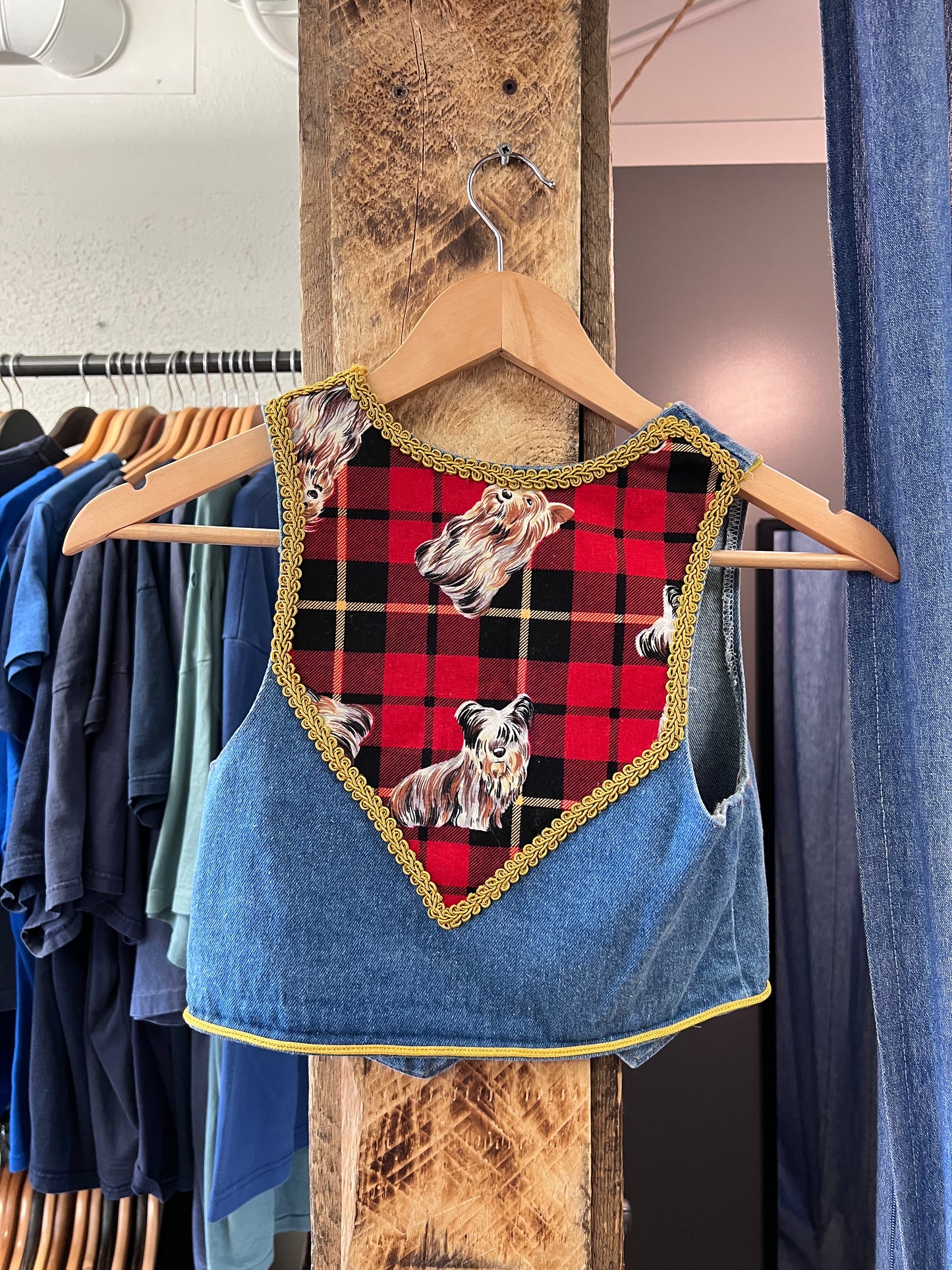 Vintage kids denim vest - xs