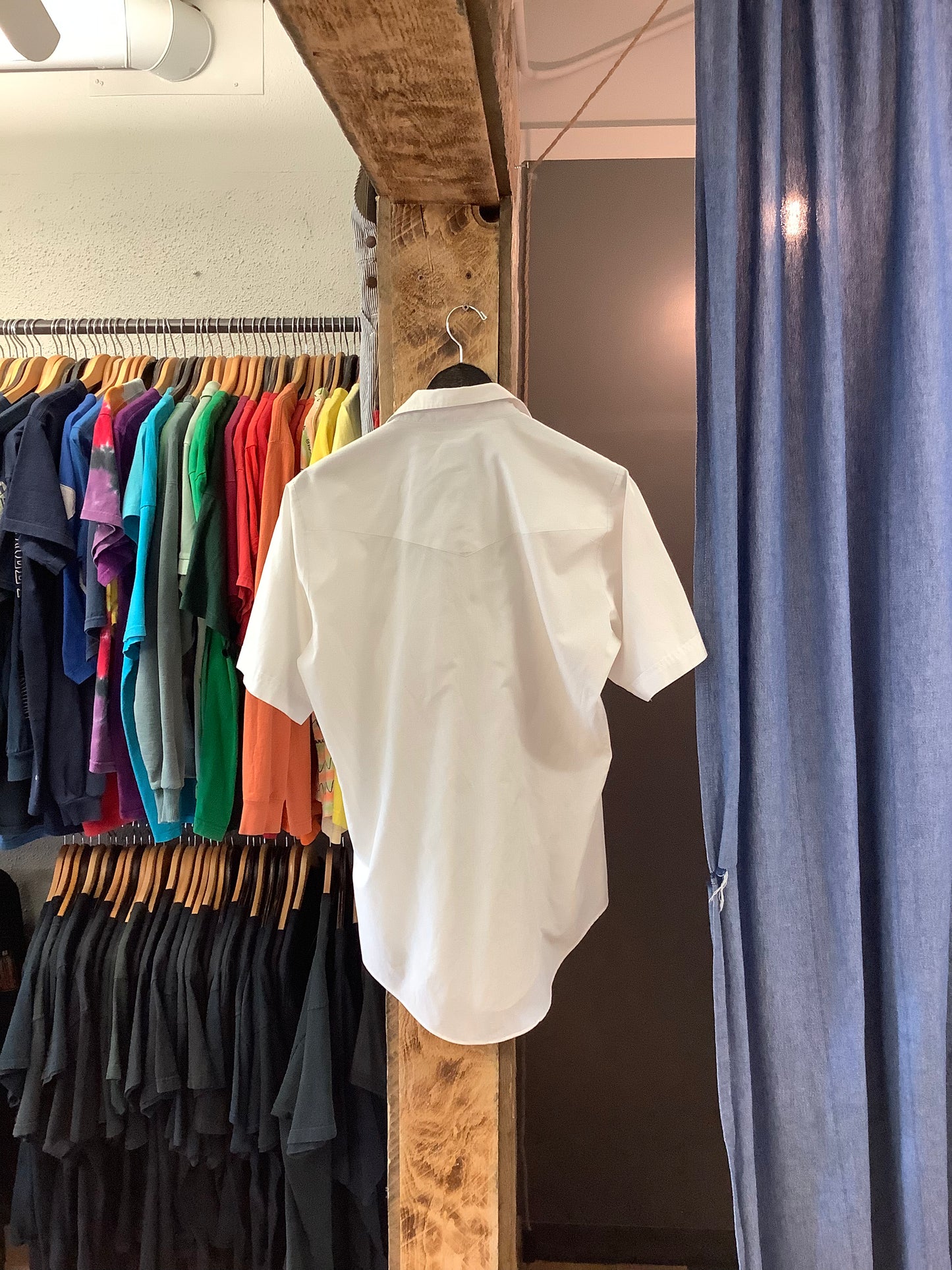 Vintage Bar-B Western Pearl Snap White Shirt - m