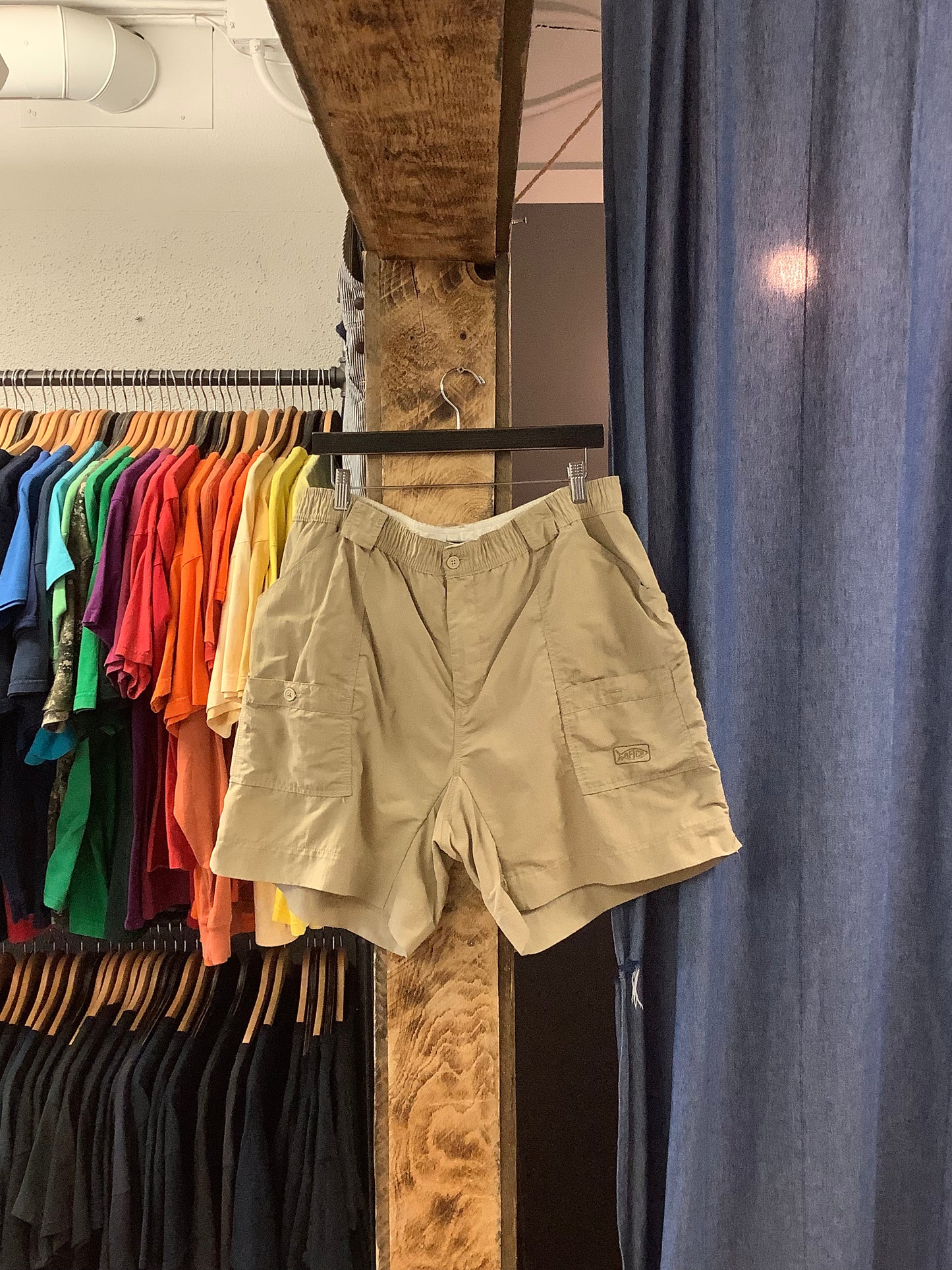 Vintage AFTCO Khaki Cargo Shorts - 38