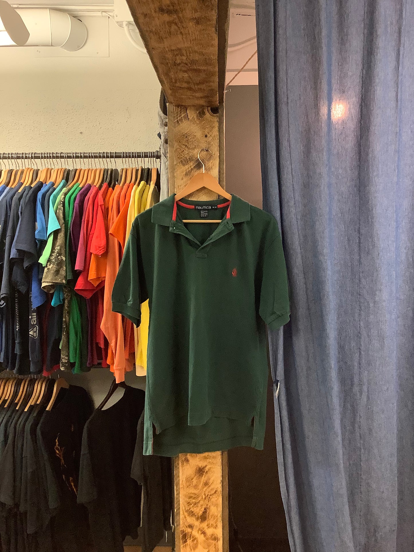 Vintage Nautica Green Polo Shirt - m