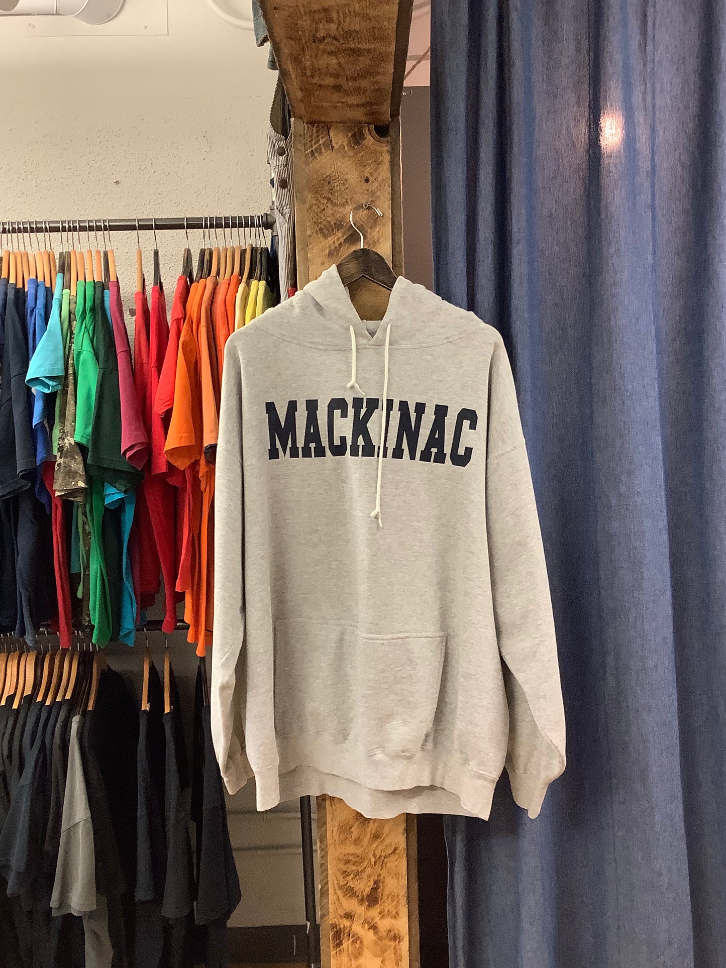 Vintage Mackinac grey hoodie - XXL