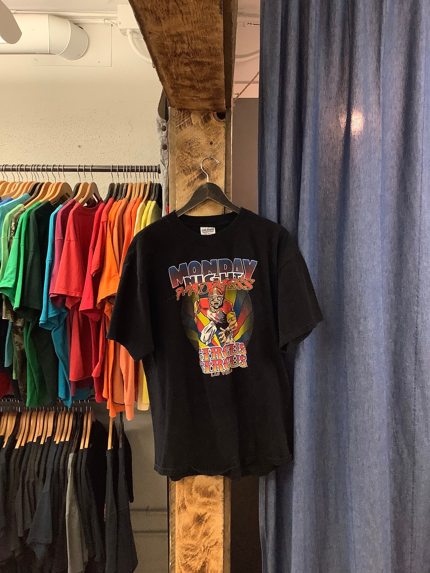 Vintage Monday night madness black graphic t-shirt - XL