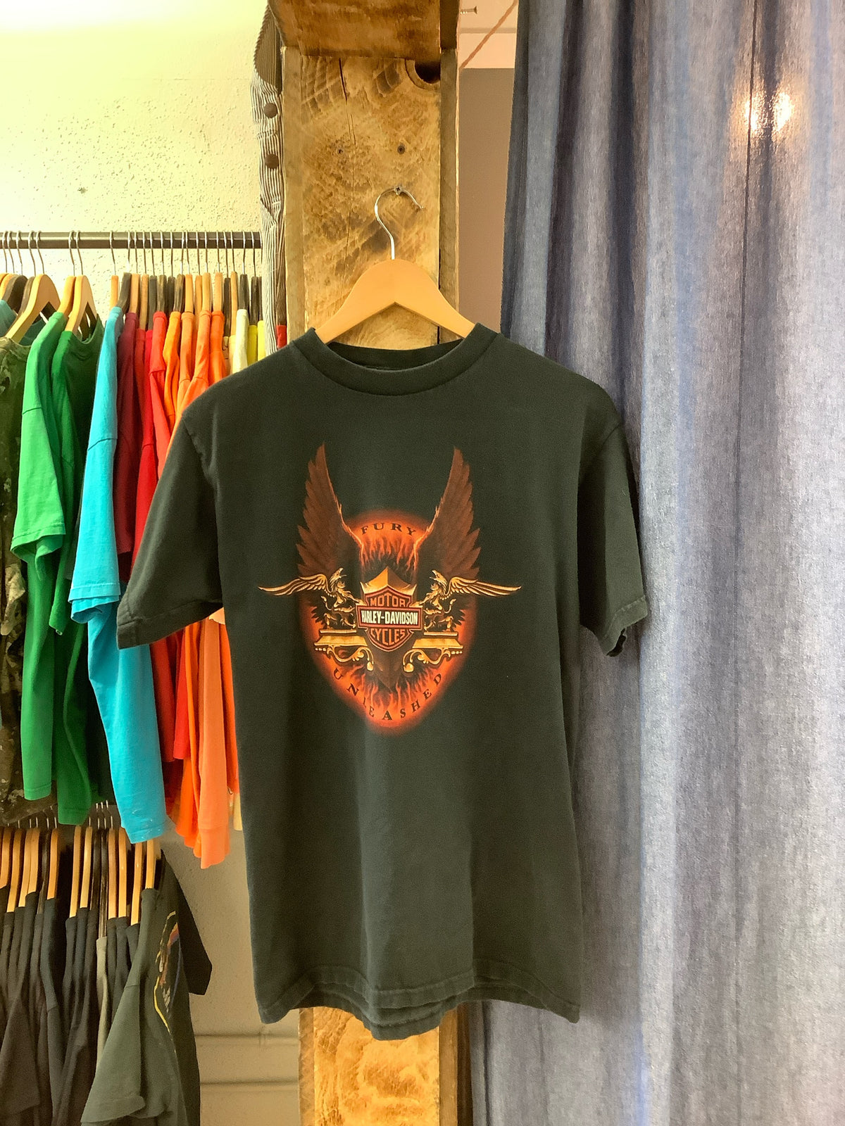 Vintage Harley Davidson fury black graphic t-shirt - m