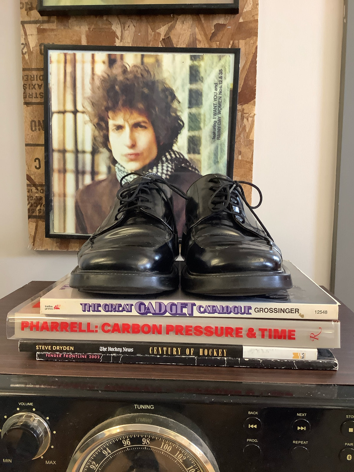 Vintage Black Leather Lace-up Dress Shoes - 11.5