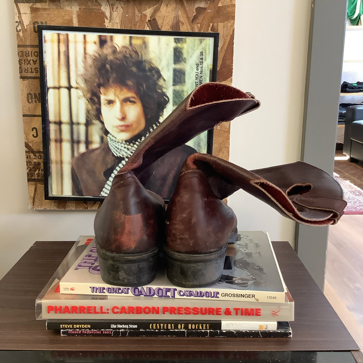 Vintage Brown Leather Cowboy Boots - 12