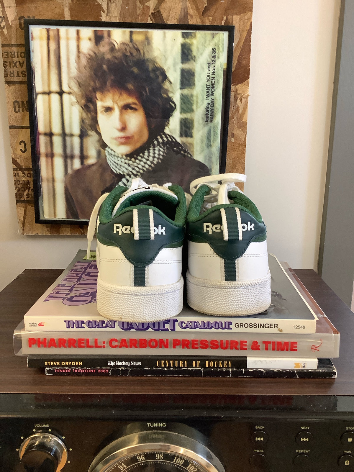 Reebok classic white/green leather sneakers - 11.5