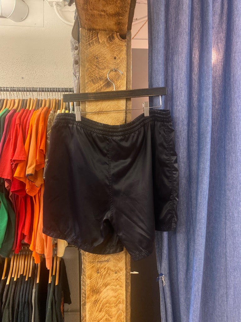 Vintage adidas black nylon shorts - m