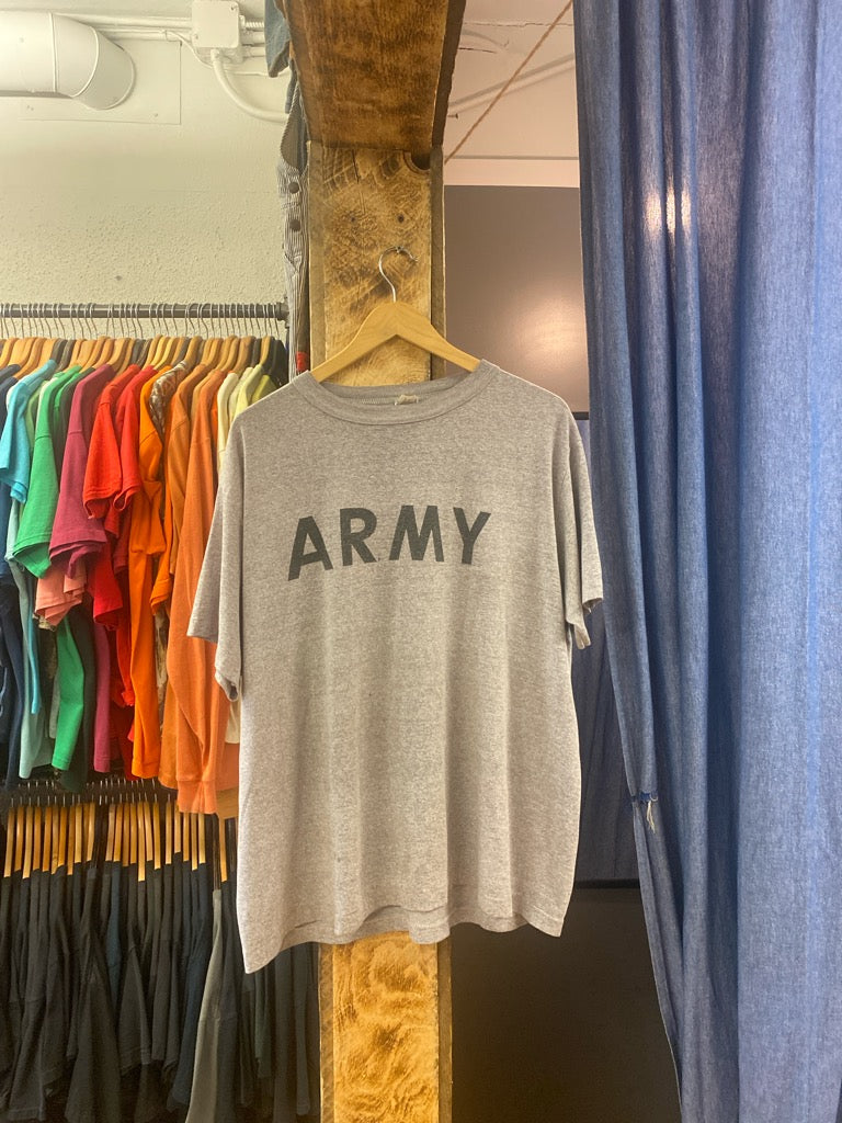 Vintage army grey t-shirt - L