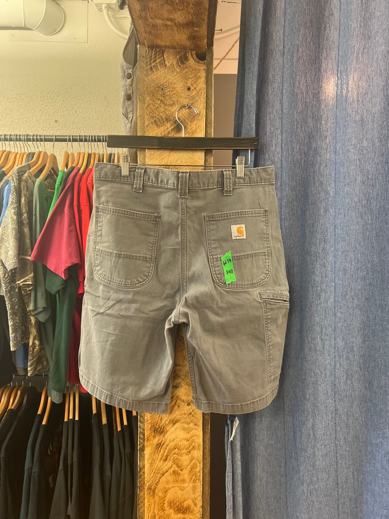 Vintage Carharrt Grey Cargo Shorts - 34