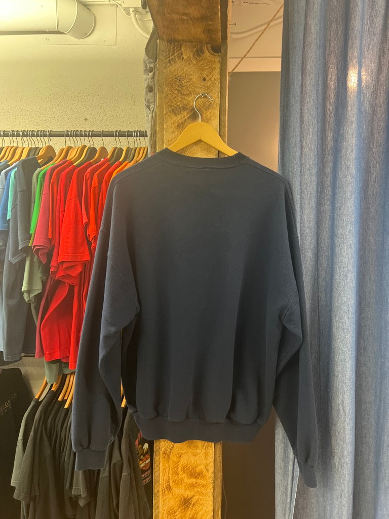 Vintage Oh What A Saviour Navy Crewneck - xl