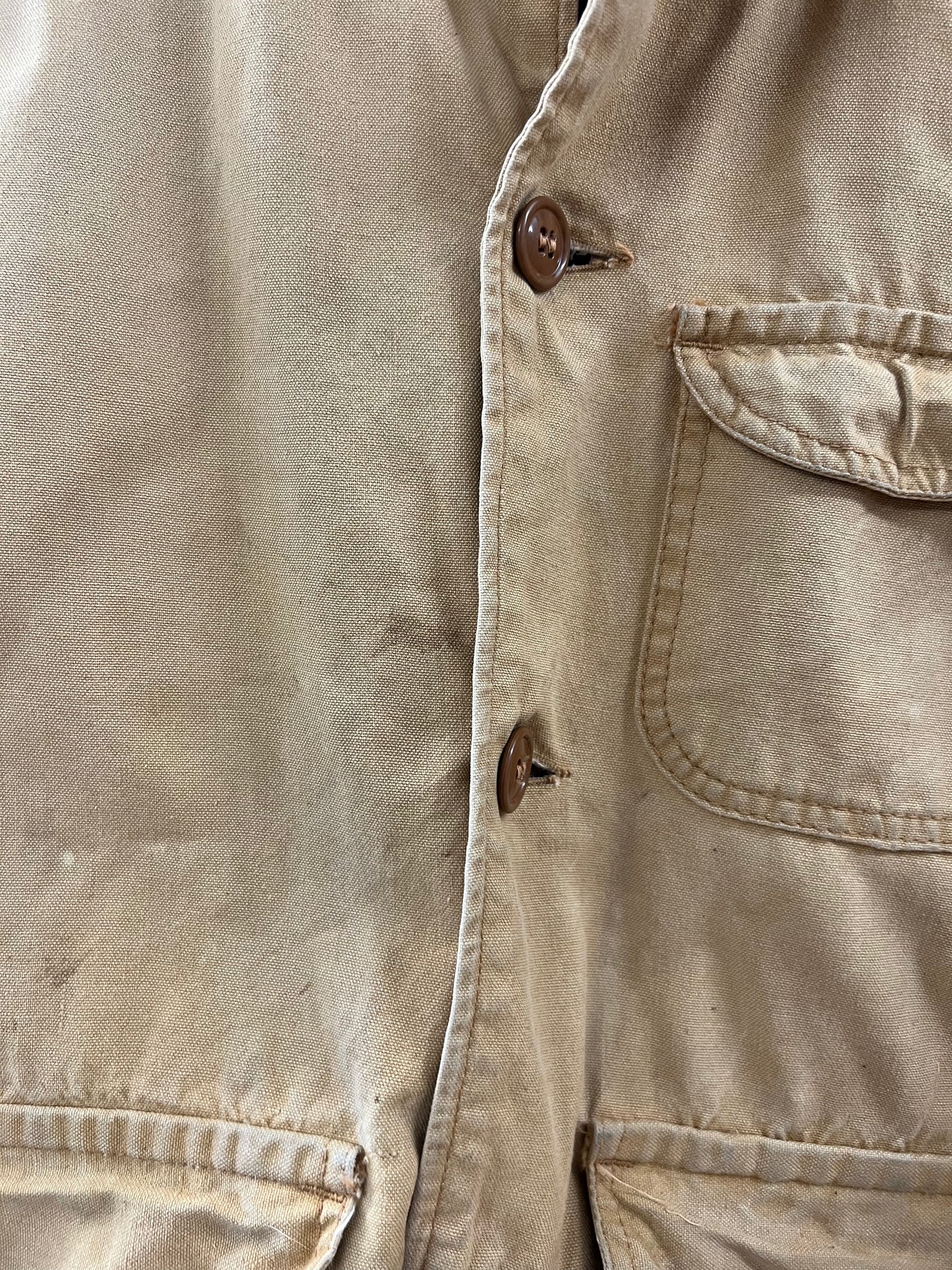 Vintage black sheep brown canvas work jacket - XL