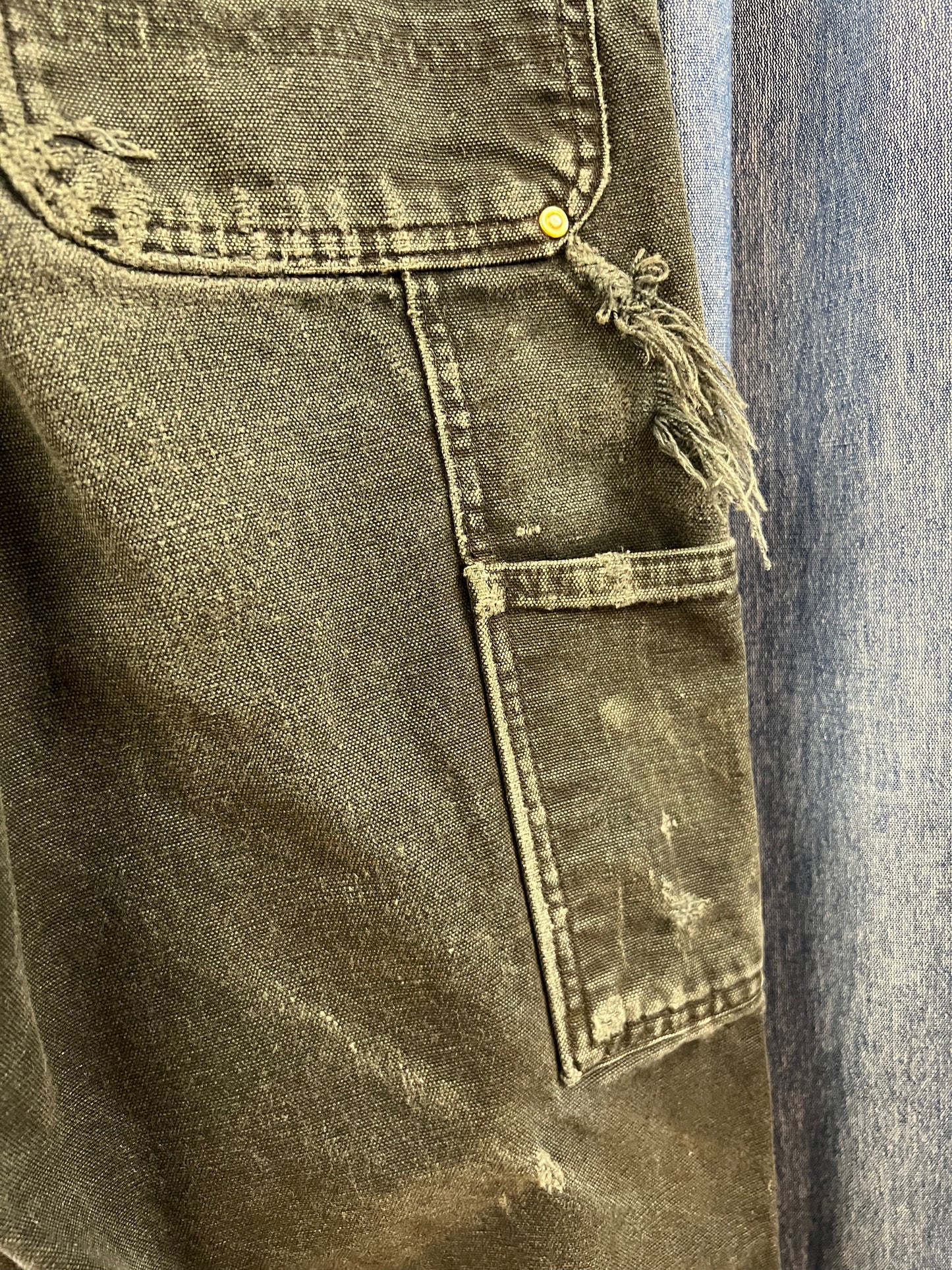Vintage carharrt black distressed carpenter pants - 30x30