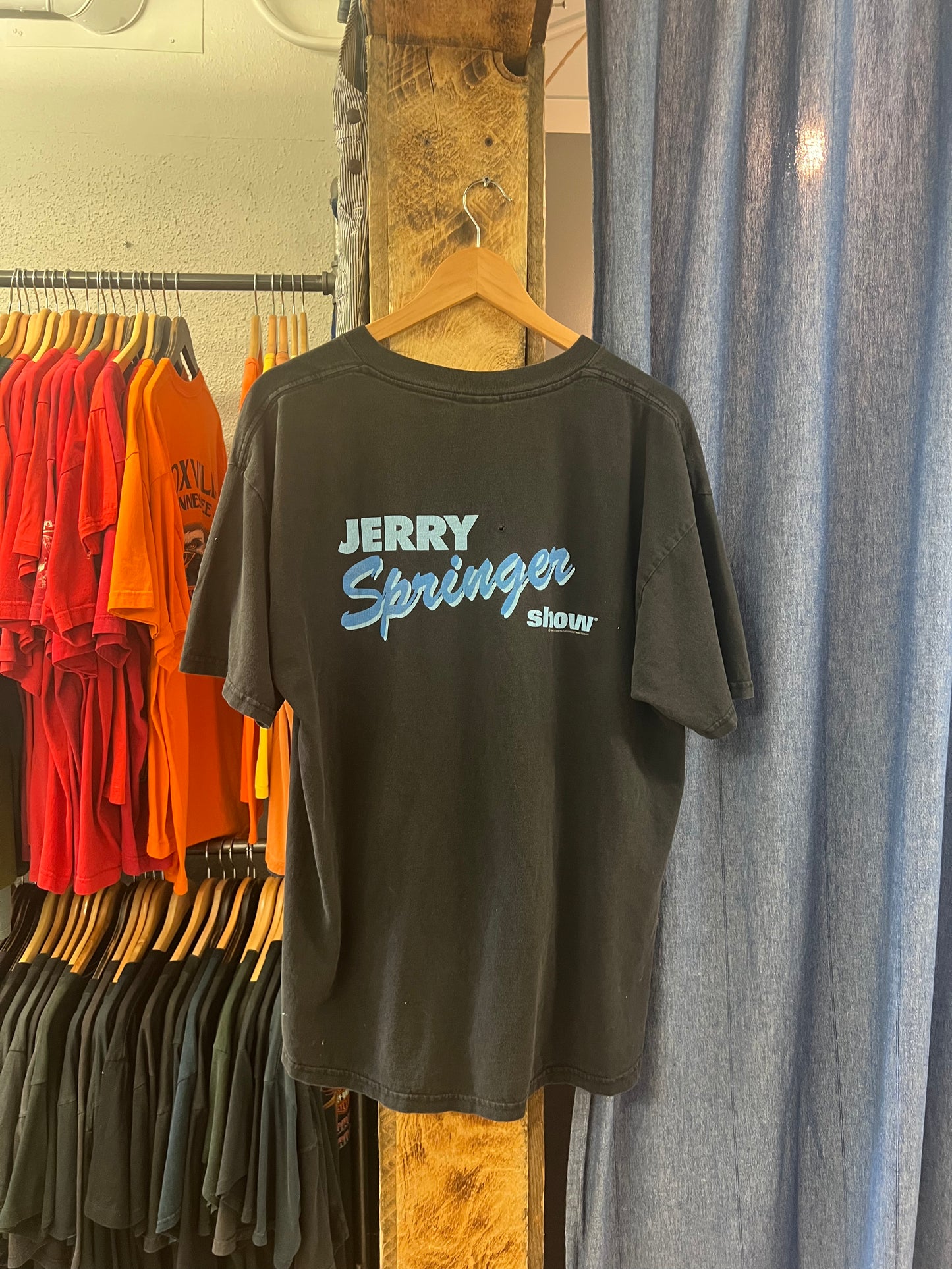 Vintage Jerry Springer show black graphic T-shirt - XL