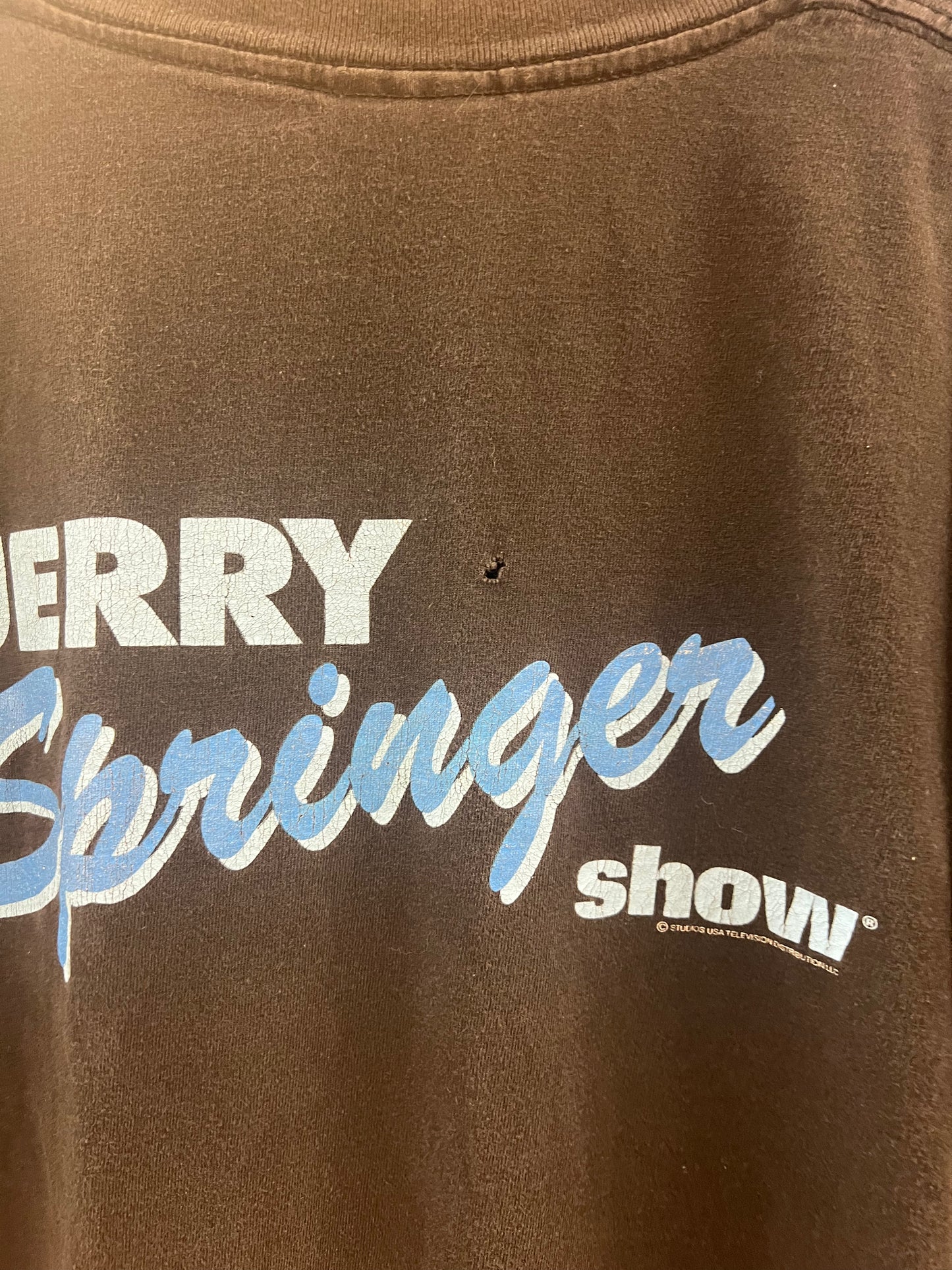Vintage Jerry Springer show black graphic T-shirt - XL