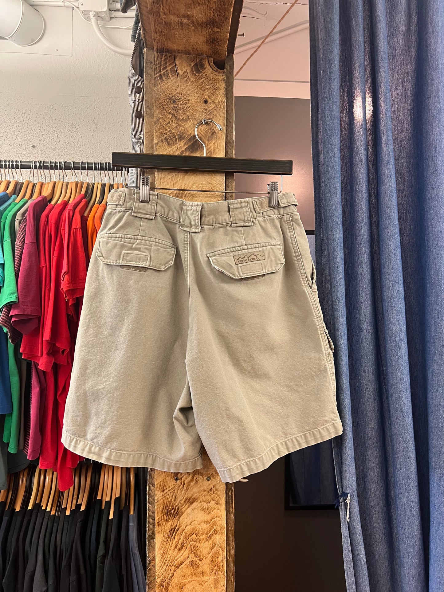 Vintage WindRiver Khaki Cargo Shorts - 30