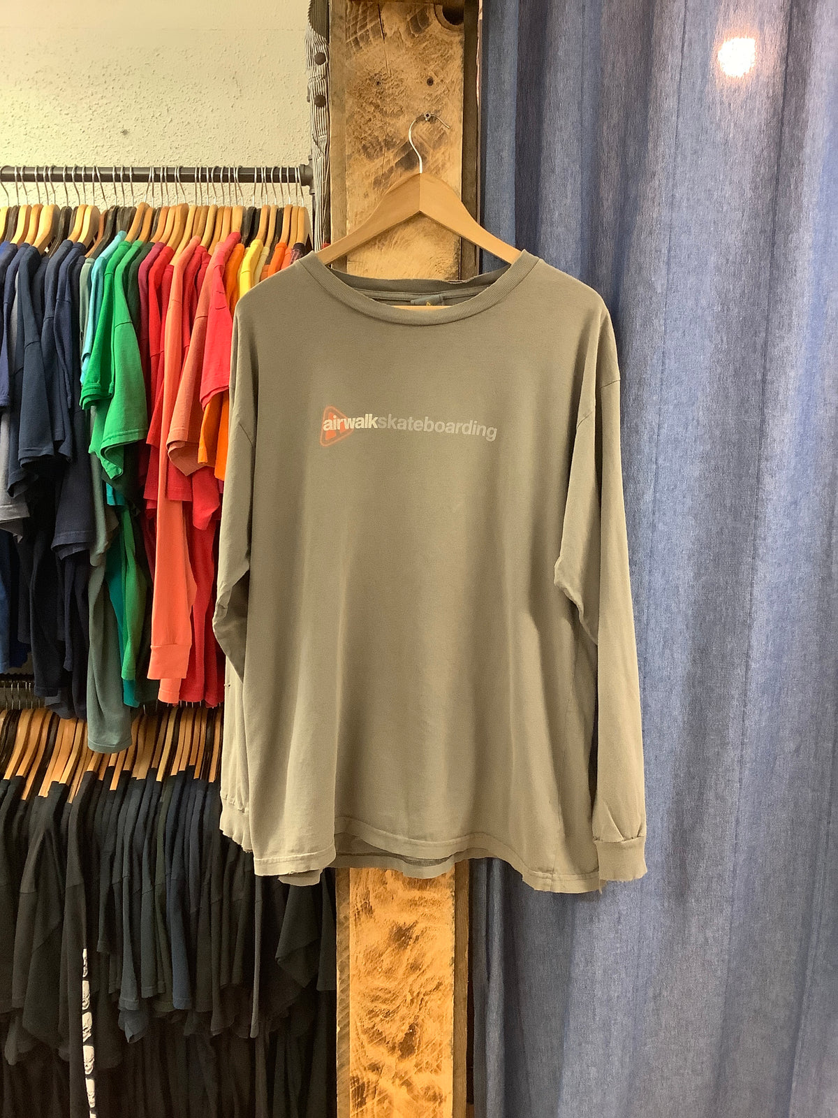 Airwalk Skateboarding Olive Green Long Sleeve Tee - L
