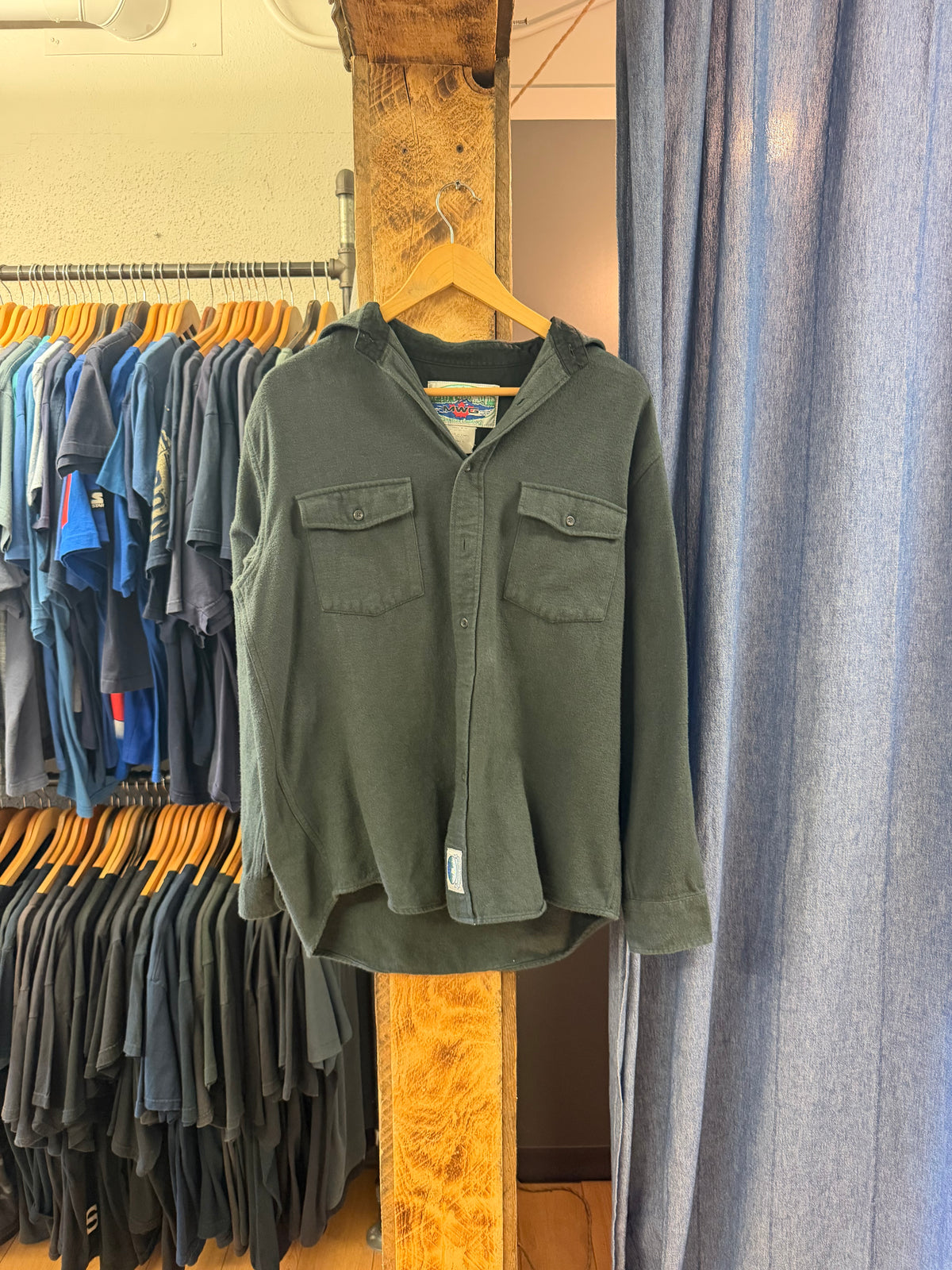 Vintage MWG Dark Green Button up - S