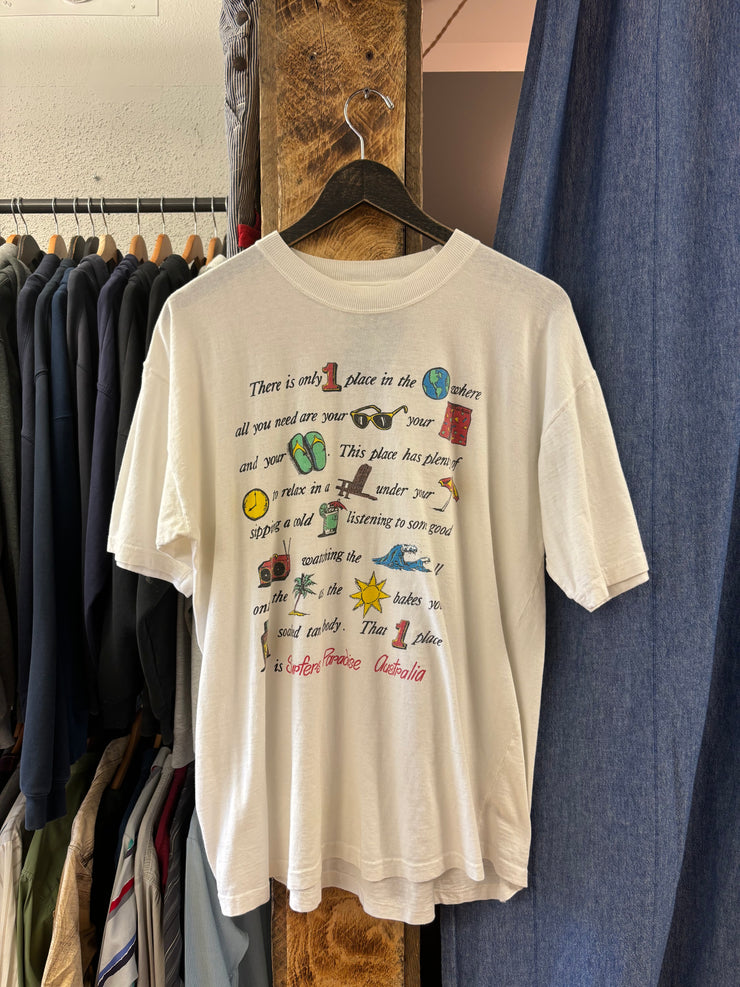Vintage “There is only 1 place world…” White T-Shirt - XL