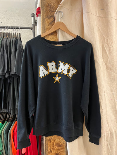 Vintage Army Black Logo Sweater - L