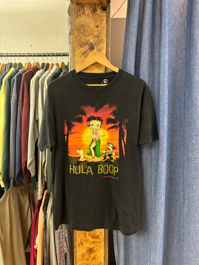 Vintage Betty Boop Hula Boop Black T-Shirt - XL