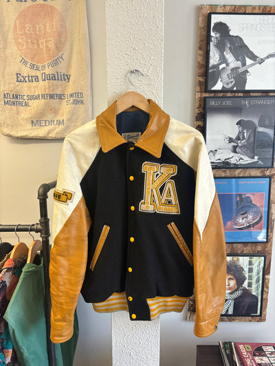 Vintage KA Yellow Varsity Black/Yellow Jacket - S