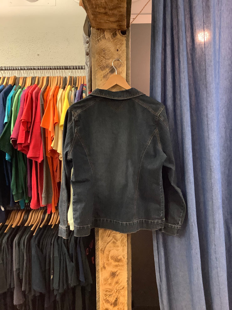 Vintage contrast denim women’s jean jacket - L
