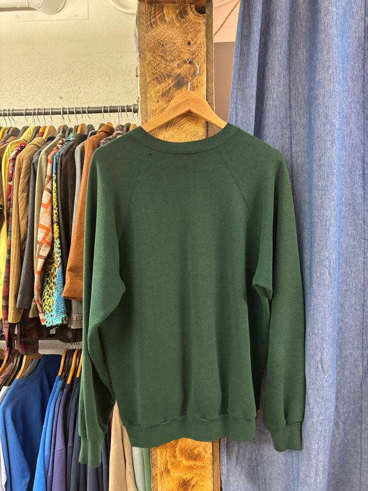 Vintage Fruit Of The Loom Blank Green Crewneck - XL