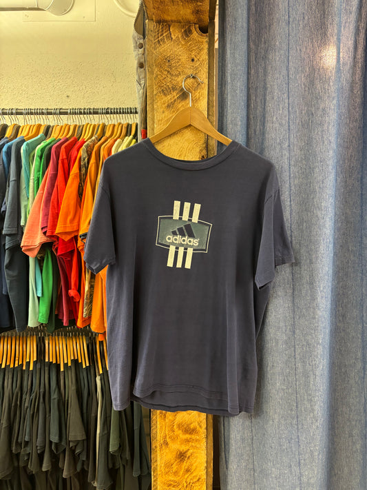 Vintage Adidas Navy T-shirt - S