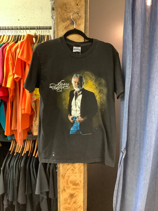 Vintage Kenny Rodger’s graphic black T-shirt - L
