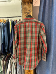 Vintage Polo Country Ralph Lauren Green/Red Striped Button Up Shirt - M