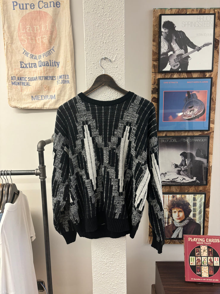 Vintage Club International Black Knit Sweater - M