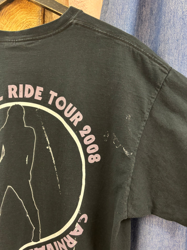 Vintage Carrie Underwood Carnival Ride Tour 2008 Black T-Shirt - XL