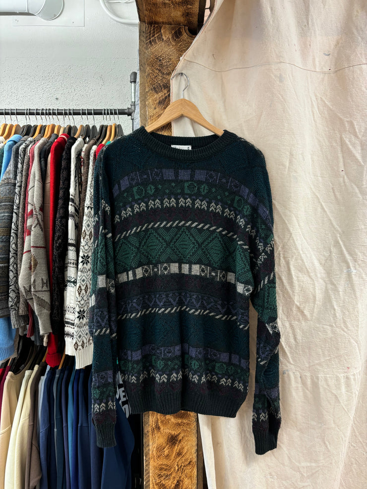 Vintage London Fog Knit Green Sweater - M